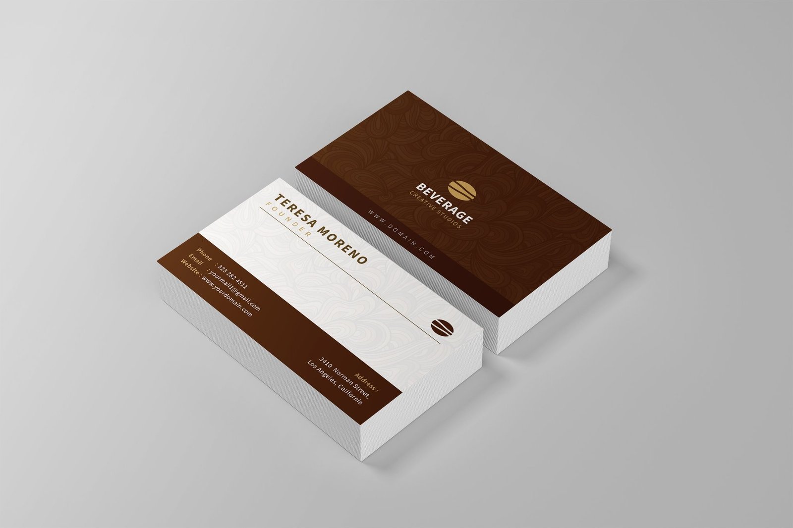 Coffee Drink Visit Card