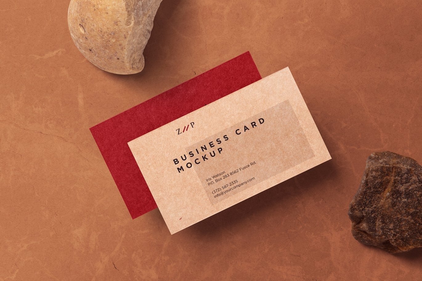 Kraft Paper Visiting Card Mockups