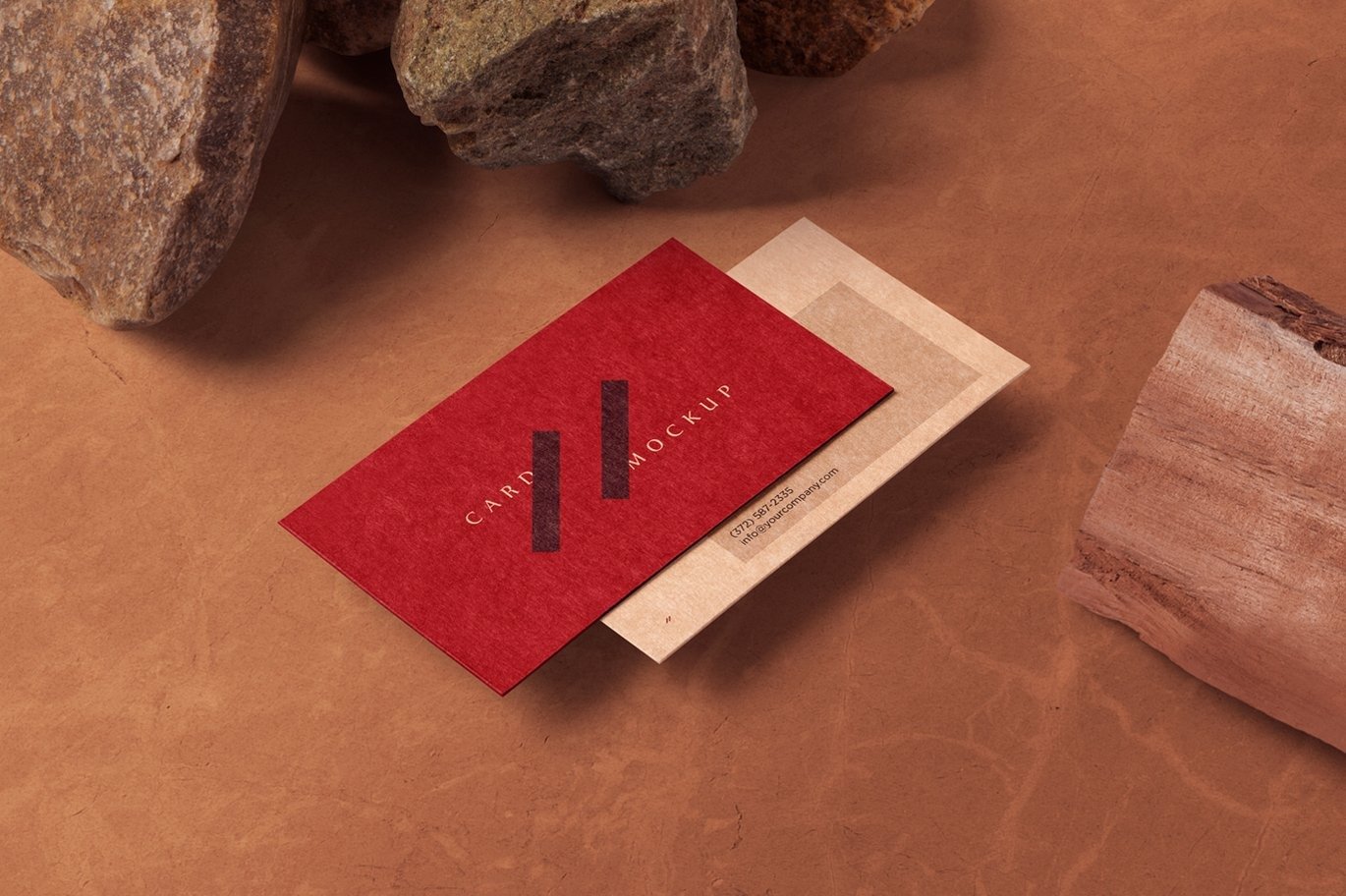 Kraft Paper Visiting Card Mockups - Image 3
