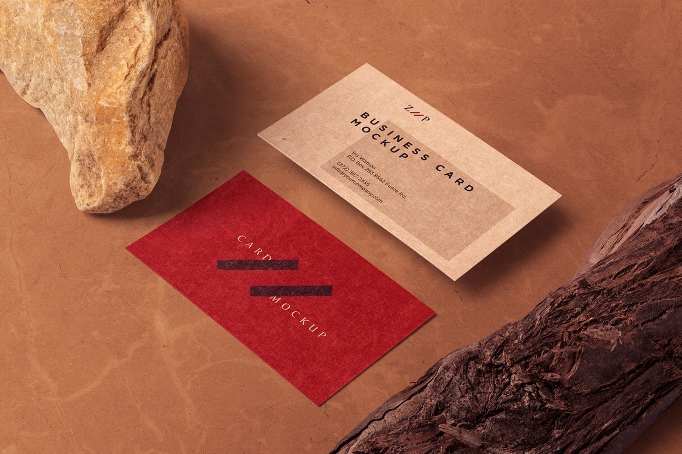 Kraft Paper Visiting Card Mockups - Image 2