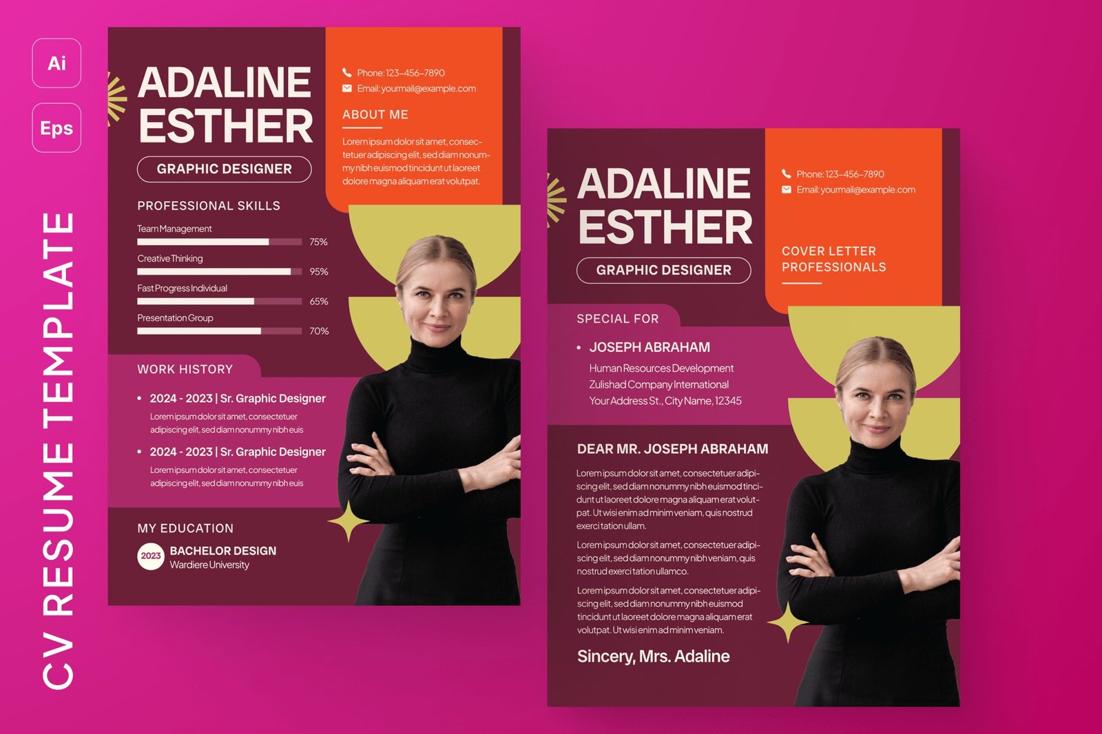 Vibrant Creative CV Resume - Image 3