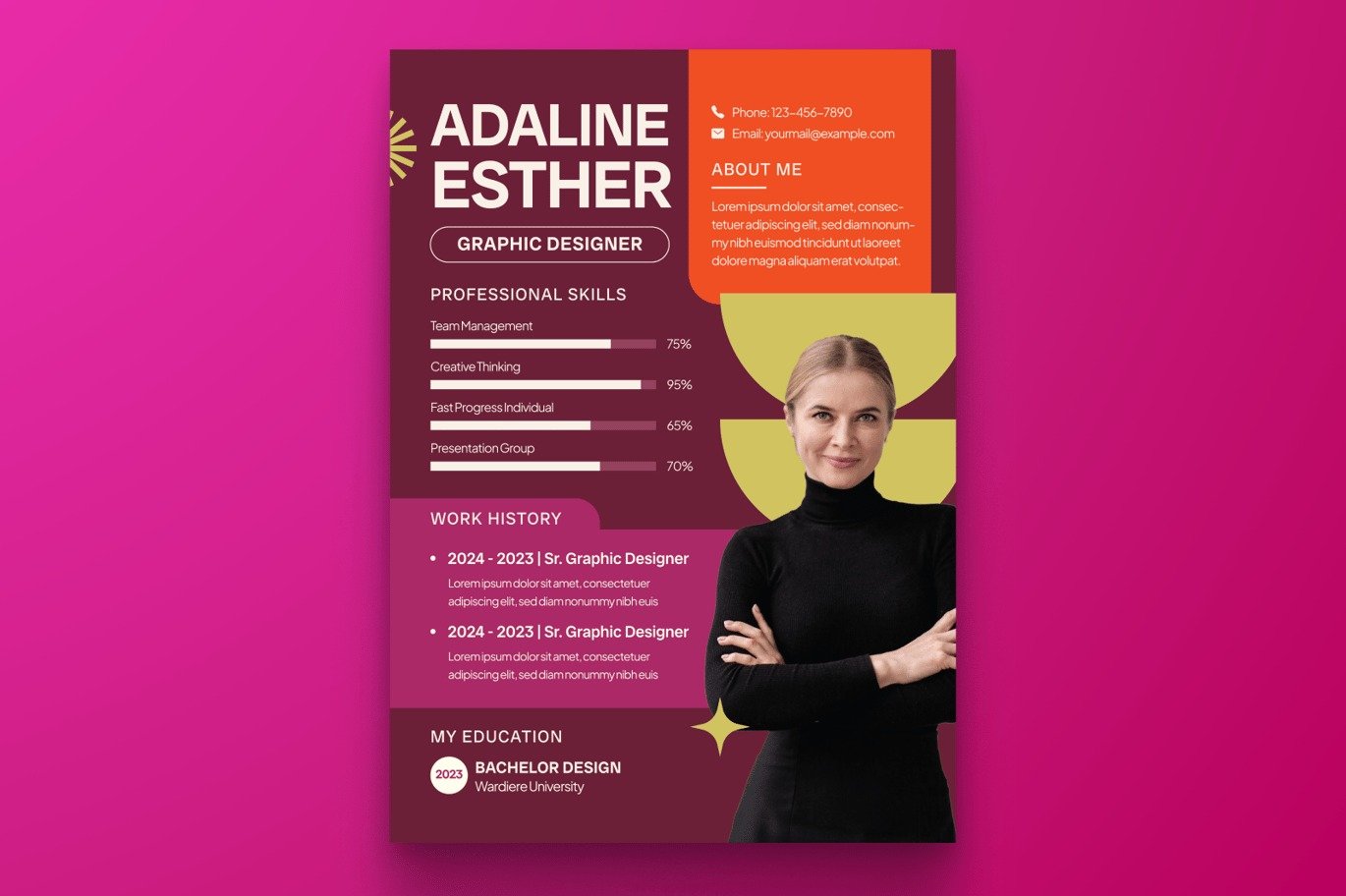Vibrant Creative CV Resume